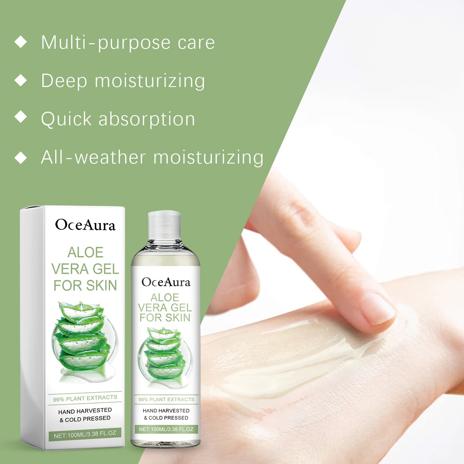 OceAura Moisturizing Aloe Vera Gel Moisturizes And Nourishes Skin After Sun - 5 - CJ