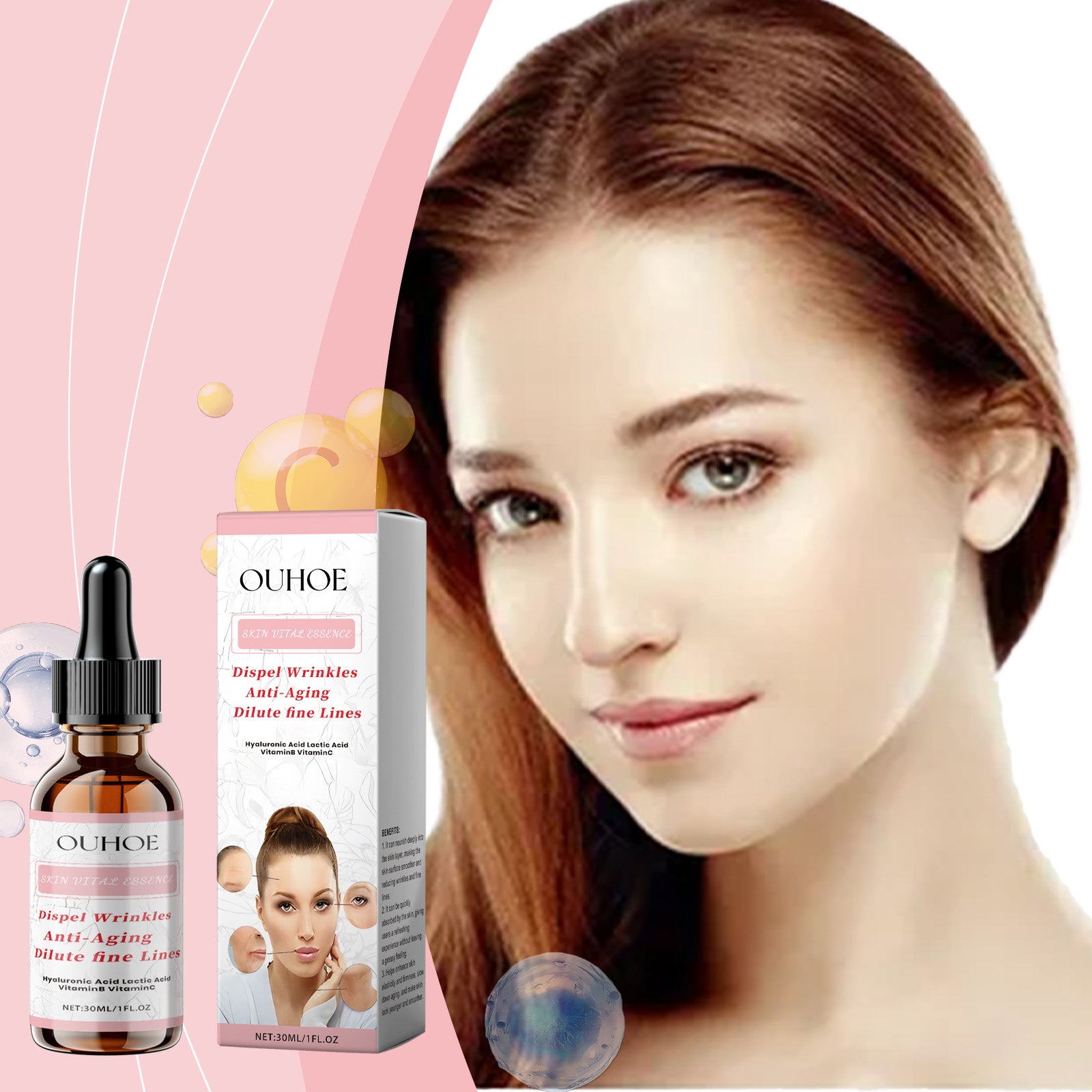 Ouhoe Anti - Wrinkle Serum Facial Skin Moisturizing, Hydrating, Firming, Smoothing And Brightening Fine Lines Serum - 5 - CJ