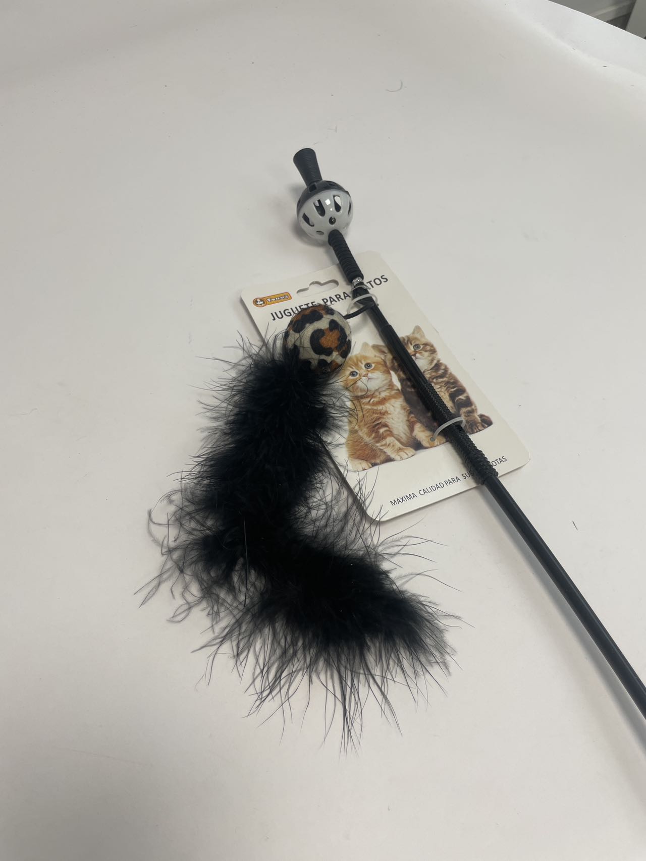 Small Ball Chicken Feather Cat Teaser - 5 - CJ