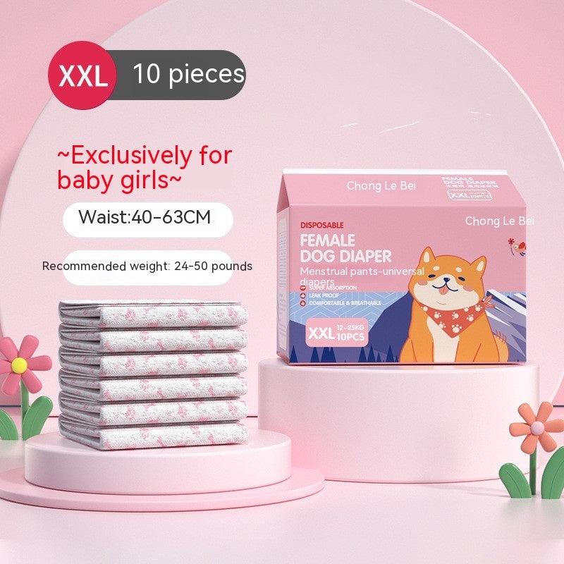 Disposable Female Dog Urinary Diaper Physiological Pants - 0 - CJ - Female dog - 2XL - CJGY189006508HS