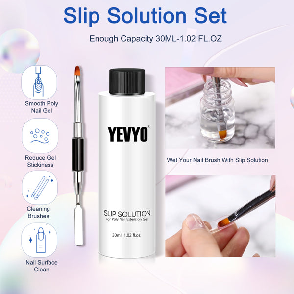 6 PCS Polygel Nail Kits With UV Light, Sliding Solution, Top Primer, Builder Nail Art Tools - 5 - CJ