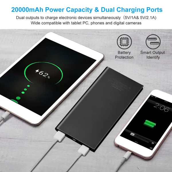 20000mAh Power Bank Ultra - thin External Battery Pack Phone Charger - 5 - CJ