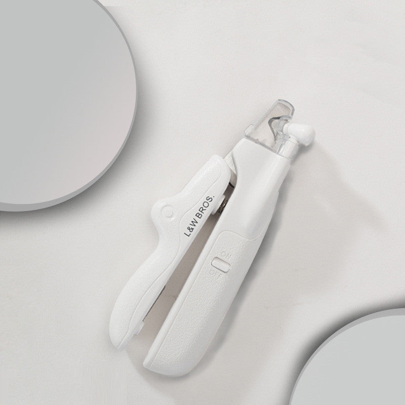Pet Nail Clippers With LED Light Dogs Cat Nail Scissors Professional Trimmer Tool Care Grooming Supplies - 0 - CJ - White - BM990221 - CJMY149512101AZ