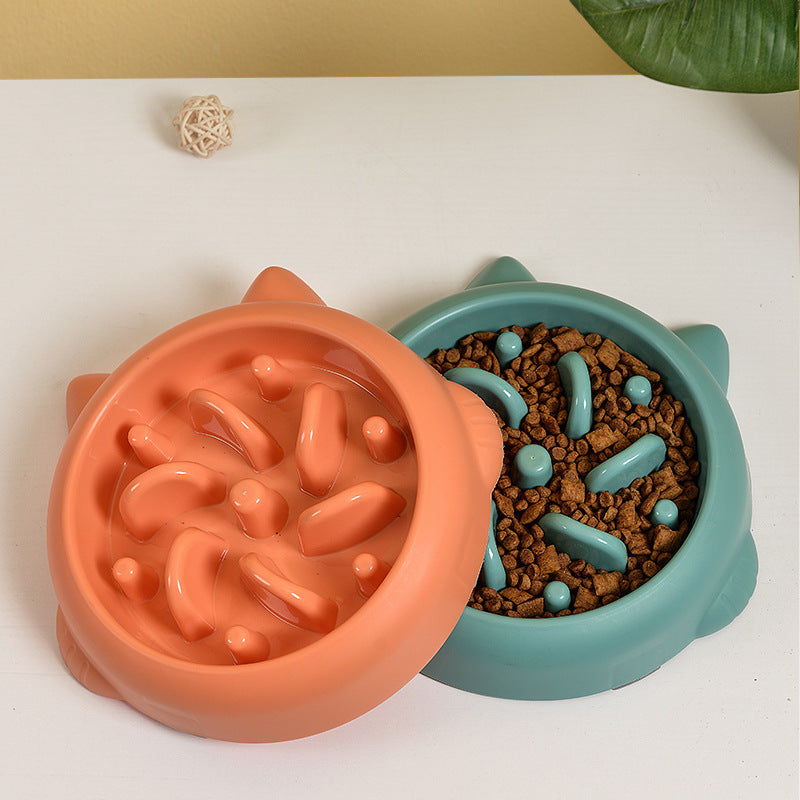 Pet Dog Cat Slow Feeder Bowls Anti Choking Slow Feeder Dish Bowl Home Dog Eating Plate Anti Gulping Bowl Supplies - 0 - CJ