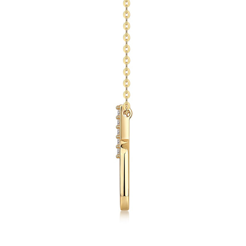 1Light And Shadow Geometry - A Fashionable And Trendy Diamond Jewelry Necklace Pendant Set With Moissanite S925 Sterling Silver And Gold Plating Prohibit TikTok sales - 5 - CJ
