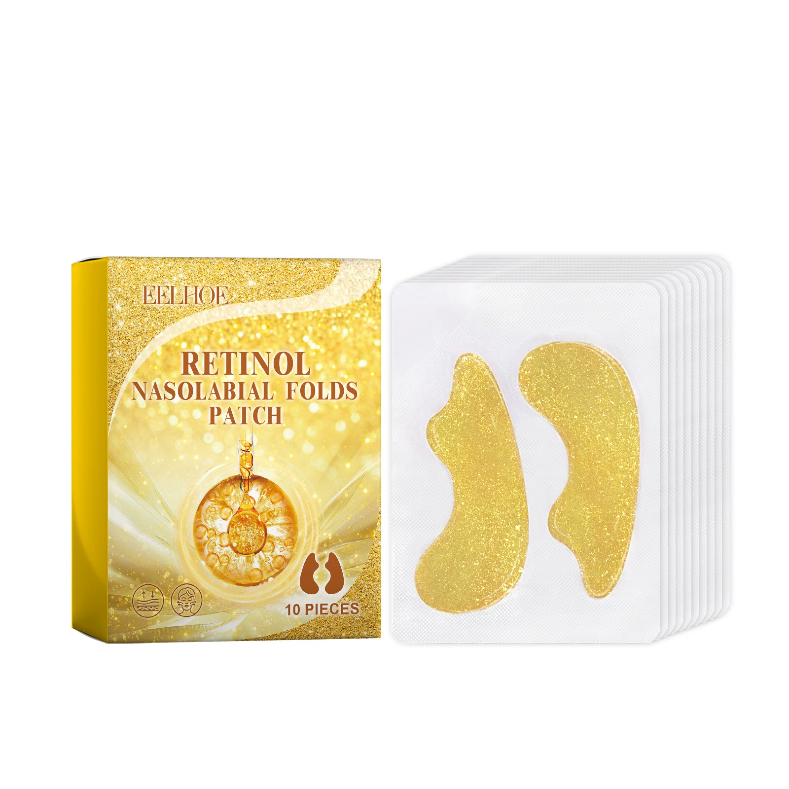 EELHOE Retinol Nasolabial Folds Patch, Nourish Skin Smooth And Delicate Skin Improves And Reduces Fine Lines - 5.0 - CJ