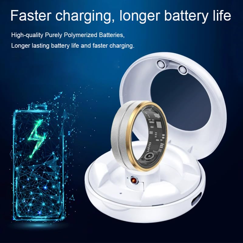 Smart Ring Charging Case, Magnetic Charging Port Compartment, Fast Charging Compact Box Portable Charger For COLMI R02 R06 R11M R8 Fitness Ring, 200 MAh Battery - 5 - CJ