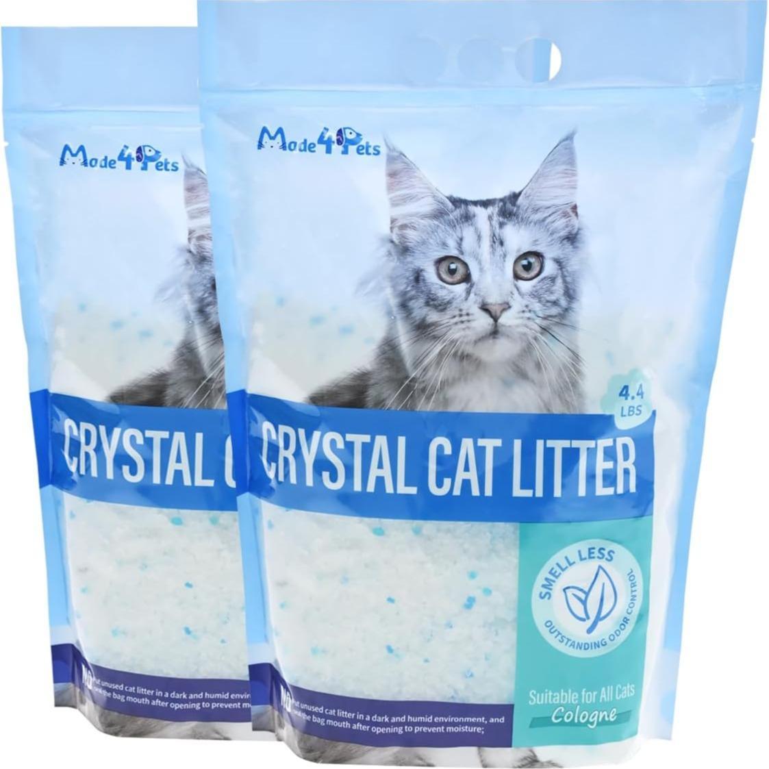 Crystal Cat Litter For Pets, No Caking, Odor Control, Light Weight, Low Dust, Easy To Use - 5 - CJ