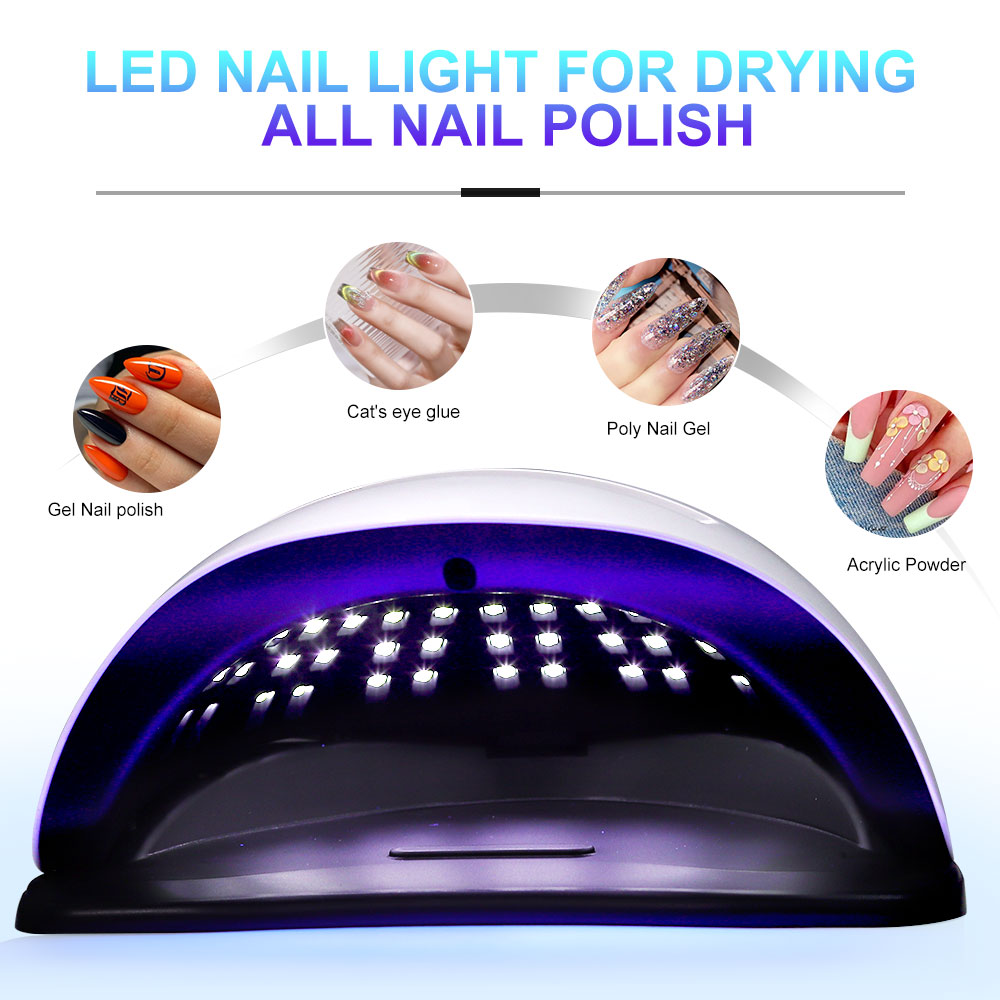 UV LED Nail Lamp Professional LED Nail Dryer For Gel Nails With Removable Base, Touch Screen 4 Timers And Automatic Sensor UV LED Nail Lamp Professional LED Nail Dryer For Gel Nails With Removable Bas - 5 - CJ