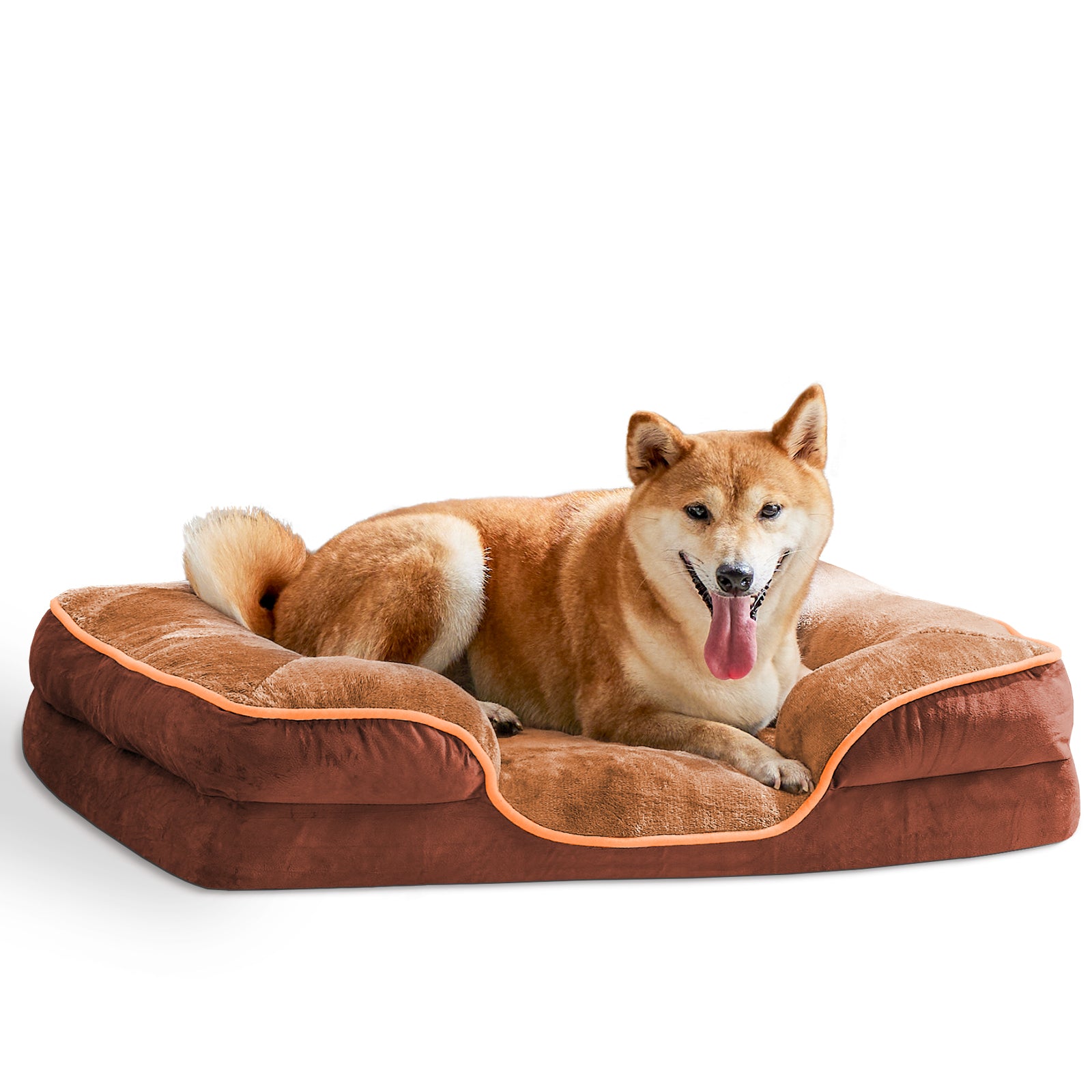 Memory Foam Pet Bed For Small Dogs & Cats With Washable Removable Cover Non - Slip Base Waterproof Liner - 5 - CJ