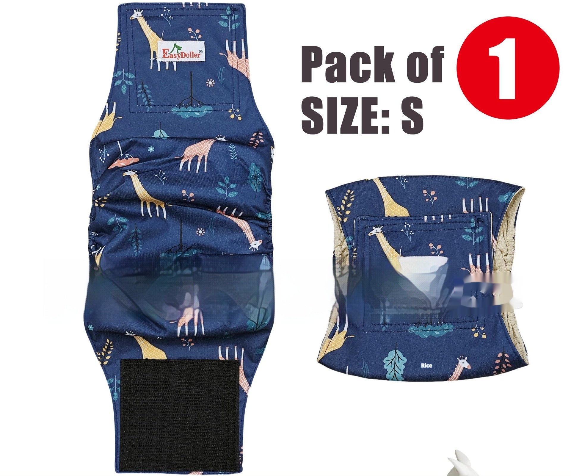 Pet Washable Physiological Dog Diaper Pants - 0 - CJ - Navy Blue - L - CJYD223173421UF