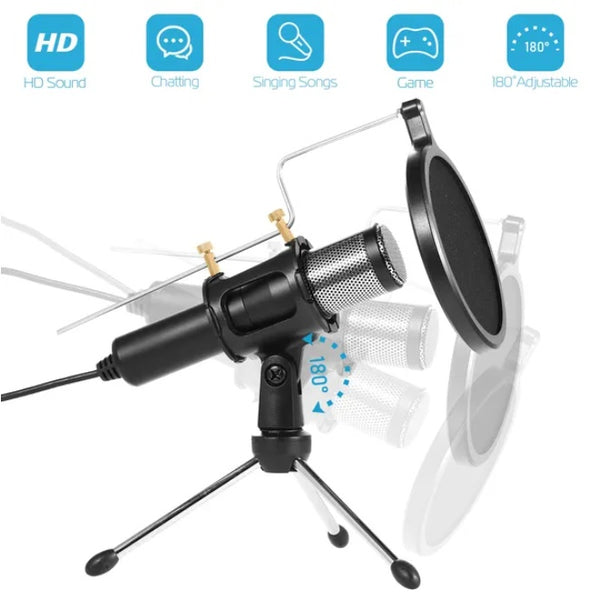 Professional Condenser Microphone With 180 Degree Tripod Popular Filter - 5 - CJ