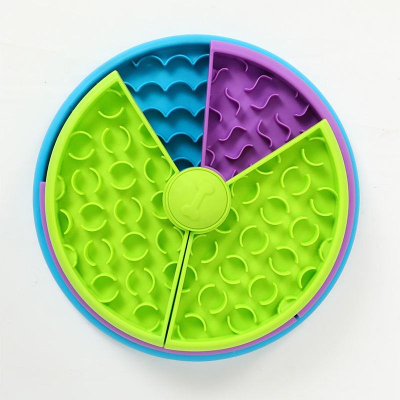 Pet Slow Food Bowl Anti Choking Cat Bowl,3in1 Interactive Dog Feeder Puzzle, Lick Mat & Slow Feeder BowlMental Stimulation Toy For Medium & Large Dogs - 5 - CJ