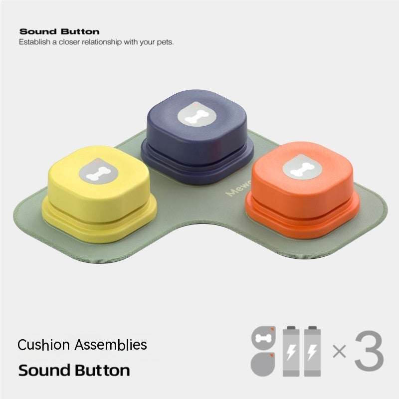 4 Colors Pet Communication Button One - click Prevent Physical Inactivity Recordable Dog Talking Button Toy Cat Toy Pet Products - 0 - CJ - 3Grid Set - CJGY156358016PK
