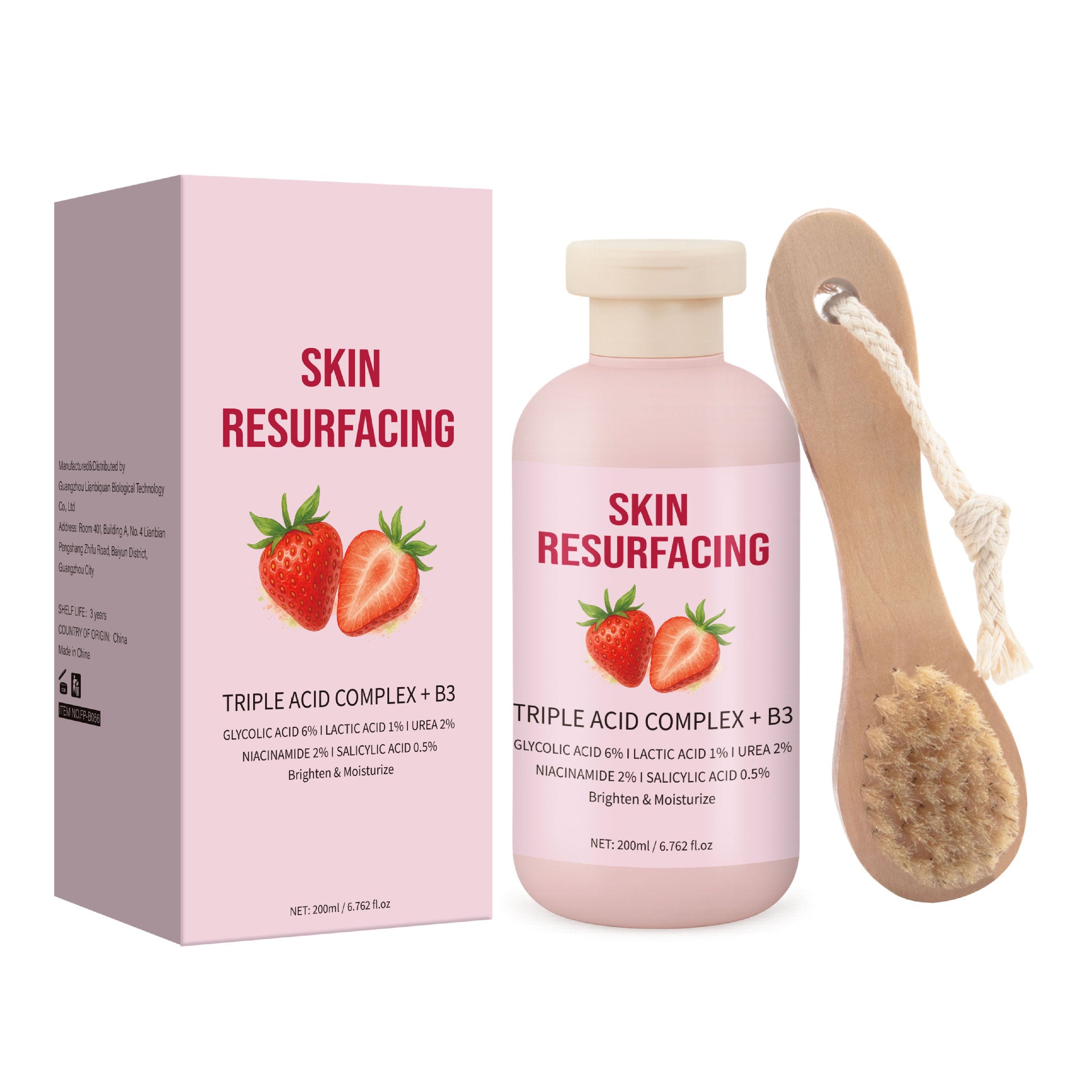 Strawberry Moisturizer 200ml Neutral Packaging With Brush - 0 - CJ