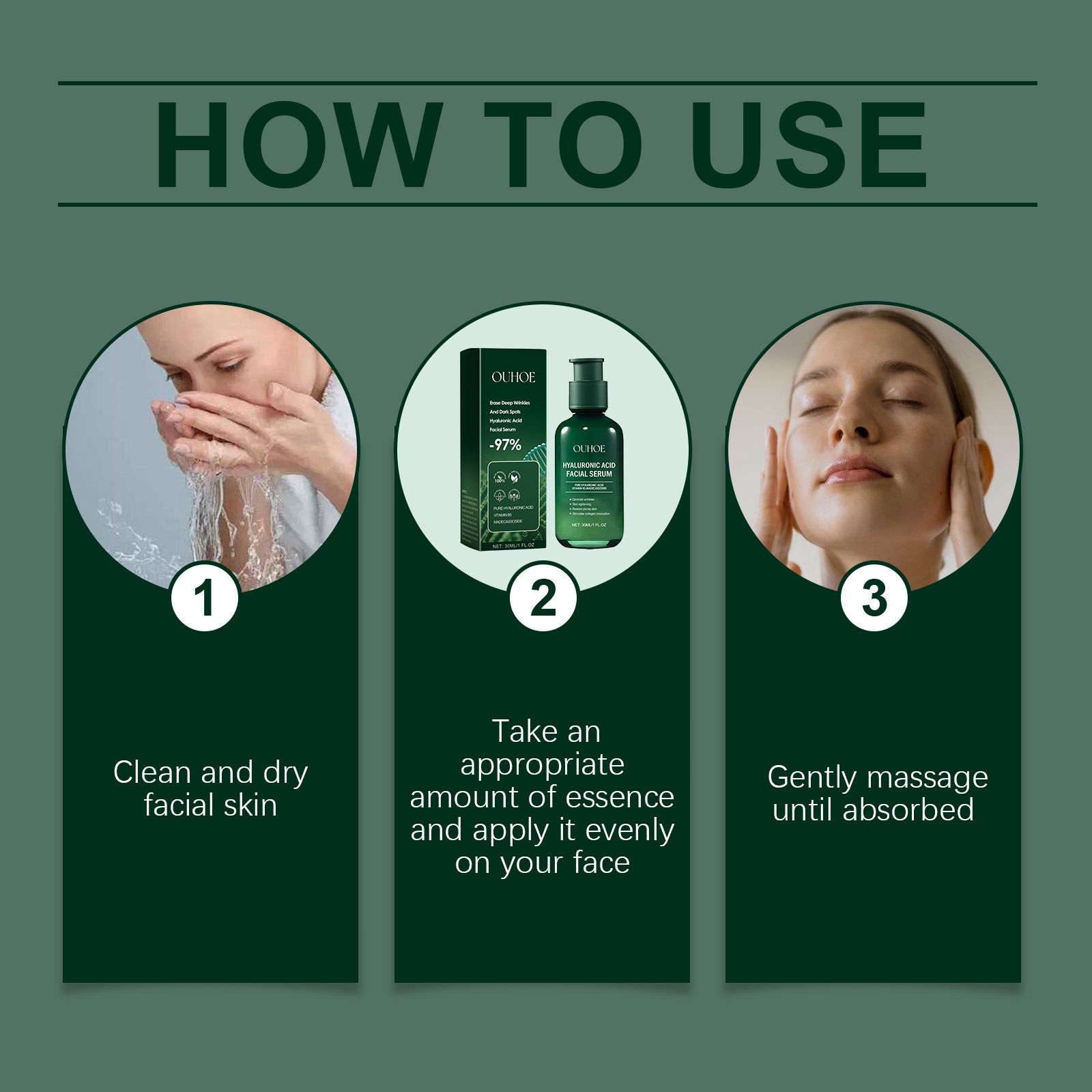 OUHOE Facial Essence, Moisturizing And Moisturizing Skin Brightening Care Gentle Care Of Facial Skin - 5 - CJ