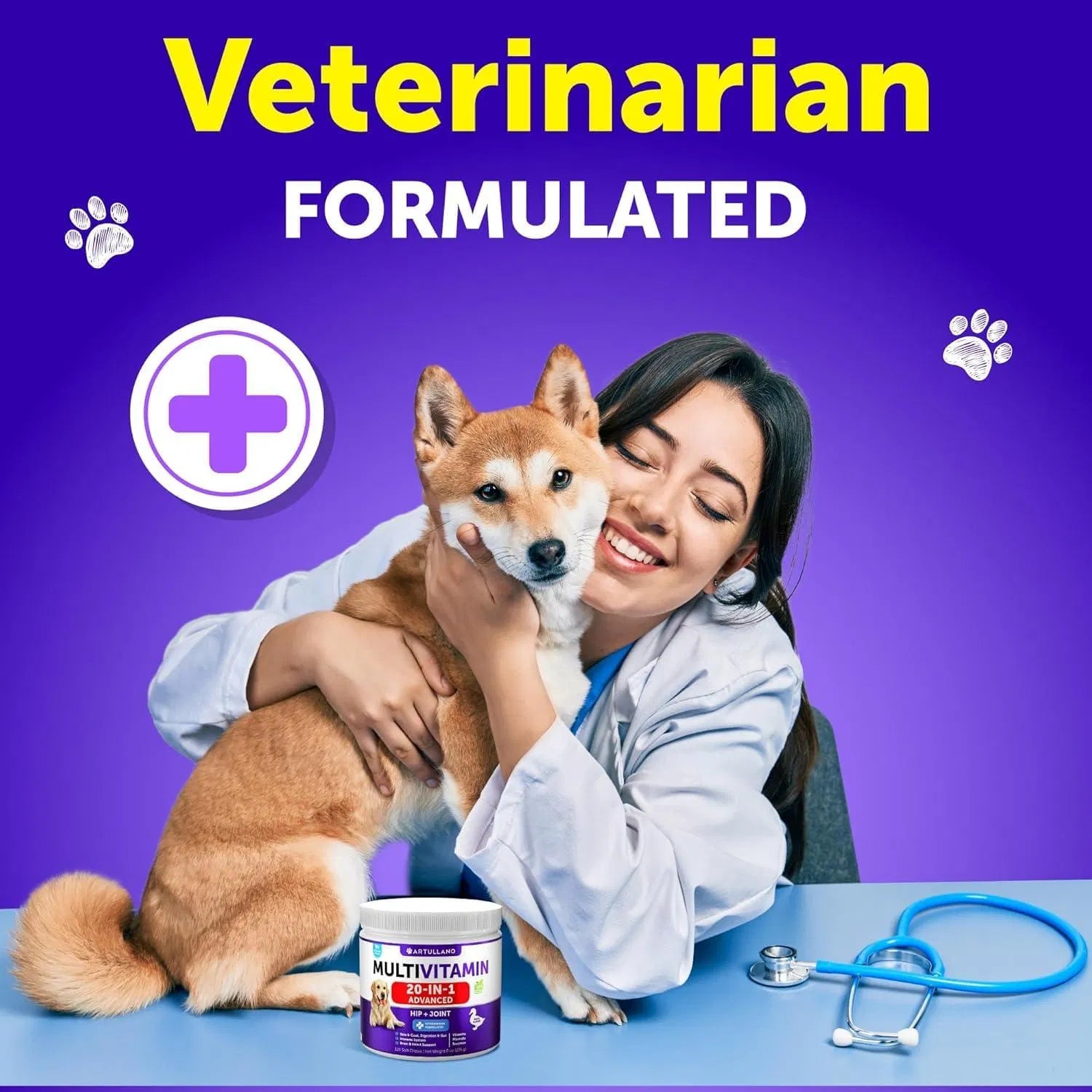 Dog Multivitamin Chewable With Glucosamine 20 In 1 Dog Vitamins And Supplements Senior & Puppy Multivitamin For Dogs Pet Joint Support Health Immunity Mobility Gut Skin 120 Chews - 5 - CJ