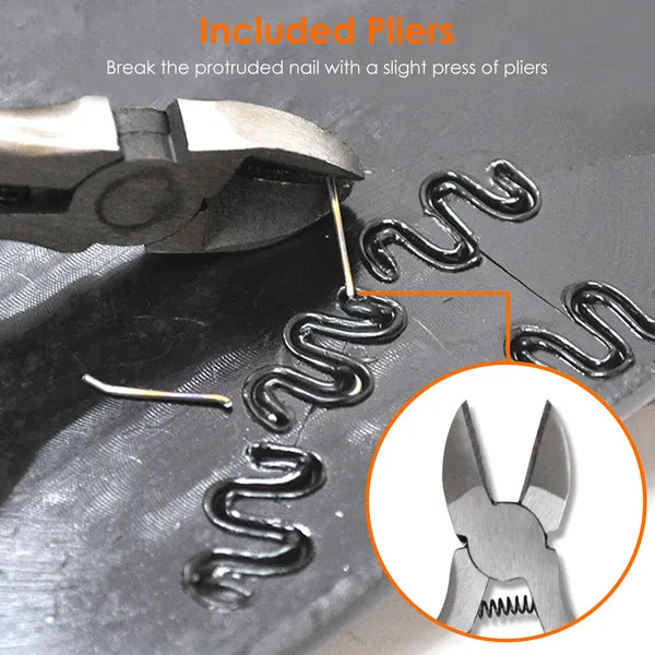 70W Plastic Welder Car Bumper Repair Kit Hot Stapler Welding Gun Plastic Repair Machine Soldering Tool With 200 Staples Pliers Cutter - 5 - CJ