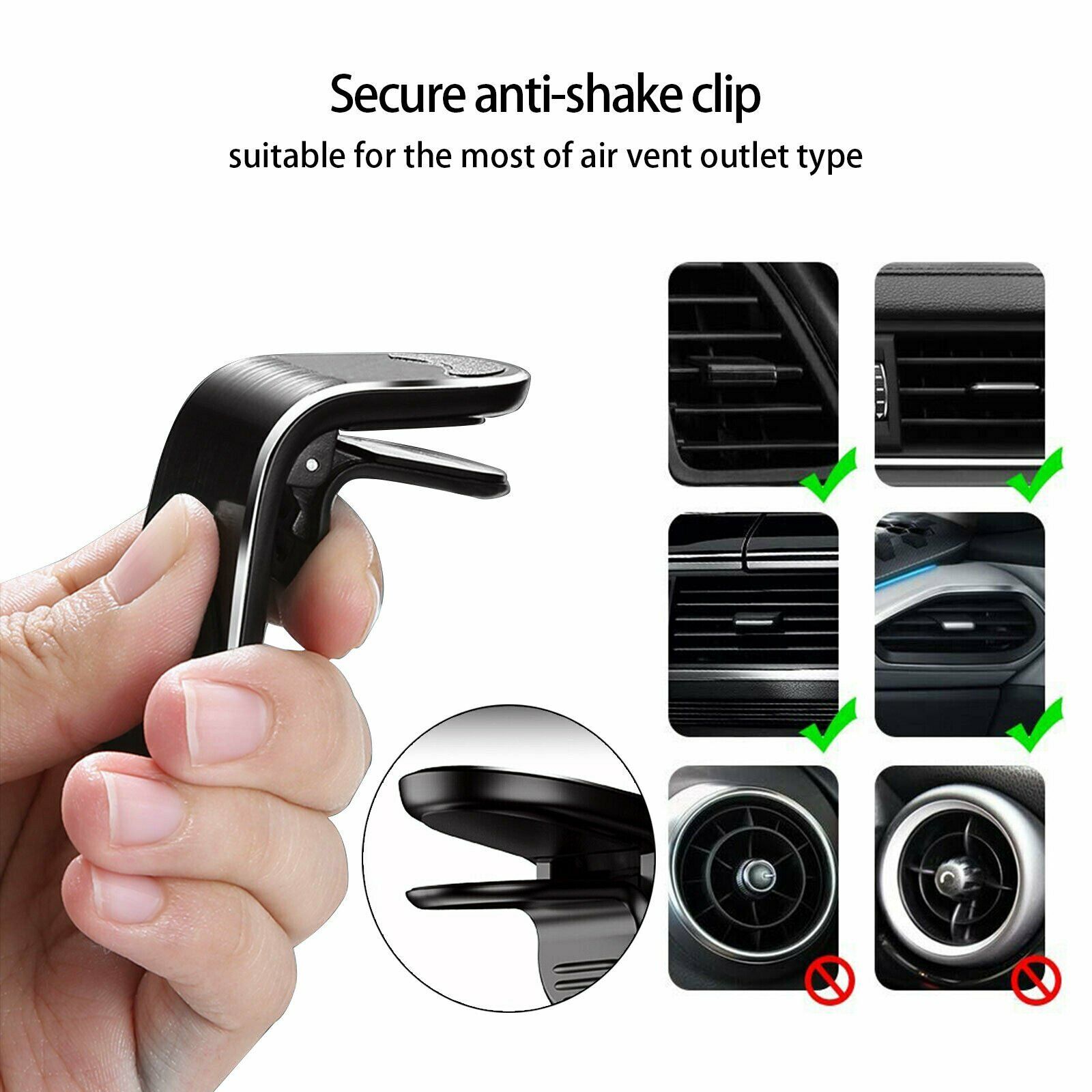 Car Magnet Magnetic Air Vent Mount Holder Magnetic Car Phone Holder Stand 360 Metal Car Air Vent Magnet Stand In Car GPS Mount Holder - 5 - cjdropshipping