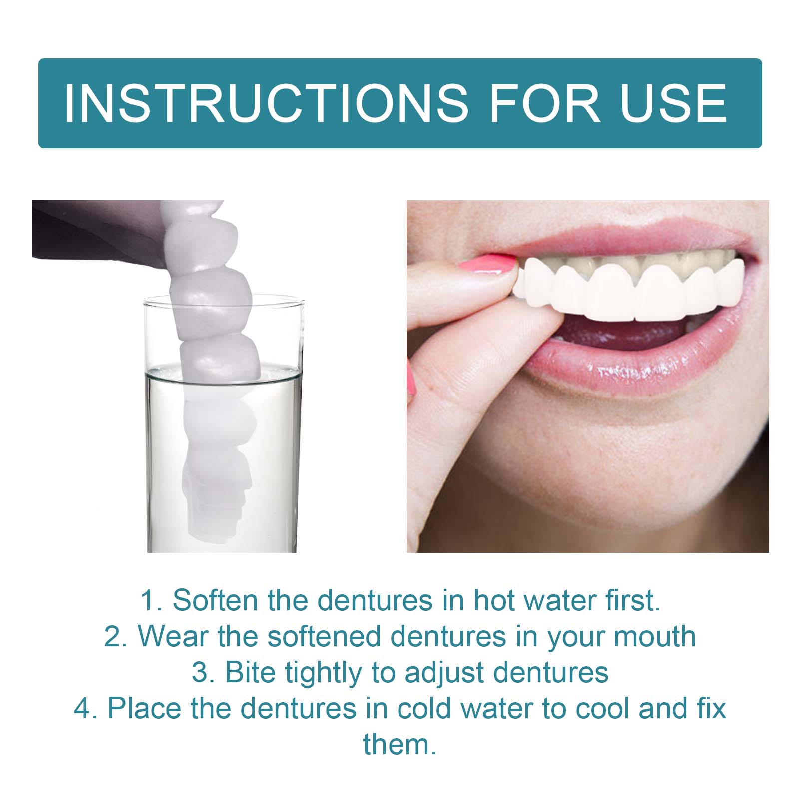 EELHOE Adjustable Buckle Denture, Temporary Fillings Interdental Fillings Orthodontic Denture Kits - 5 - CJ