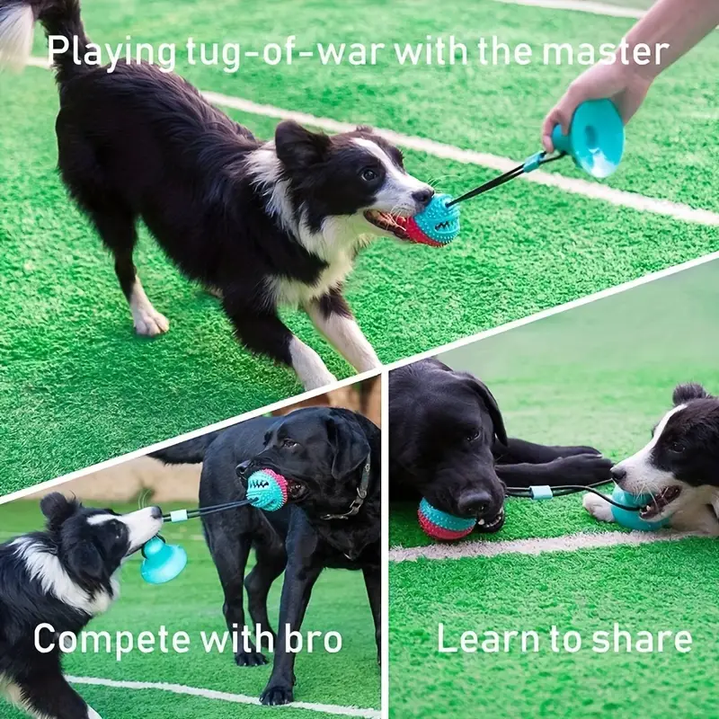 Dog Toys For Aggressive Chewers Interactive Teething Boredom And Stimulating Tug Of War Suction Cup Interactive Tug - of - War Dog Toy Treat Dispensing, Durable Thermoplastic Rubber Construction - 5 - CJ