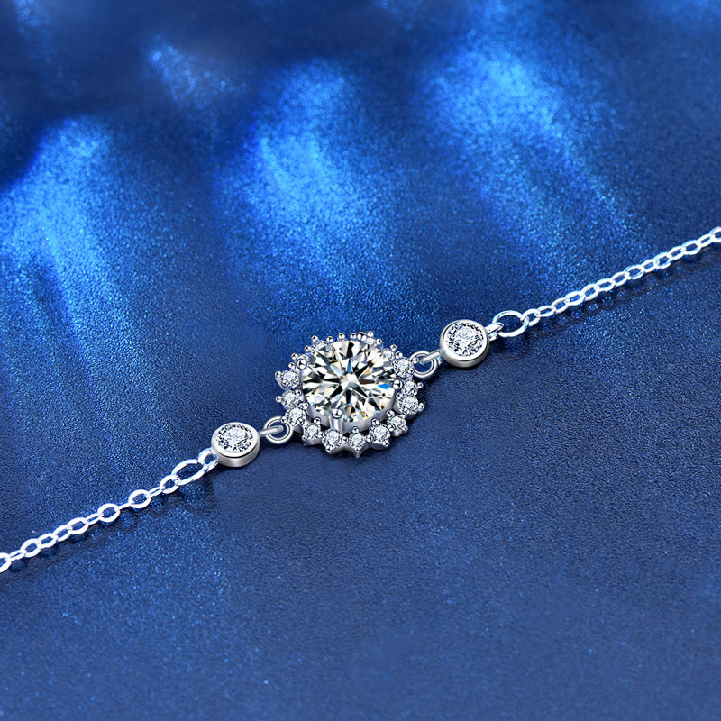 Women's Sterling Silver Sunflower Couple Bracelet - 0 - CJ