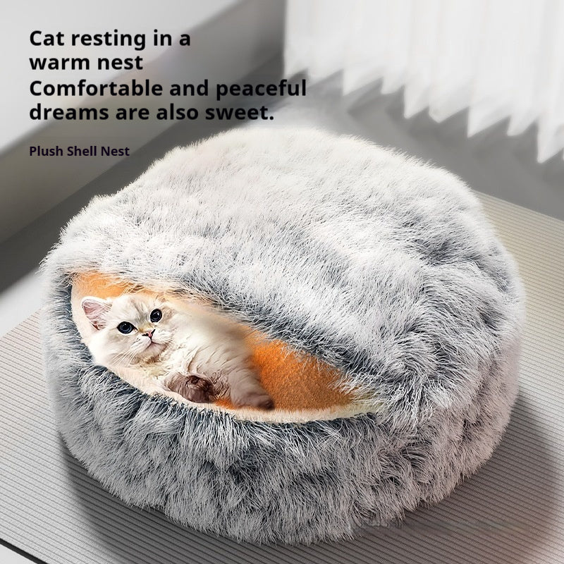 Warm Closed Wrapped Cat Sleeping Nest - 0 - CJ