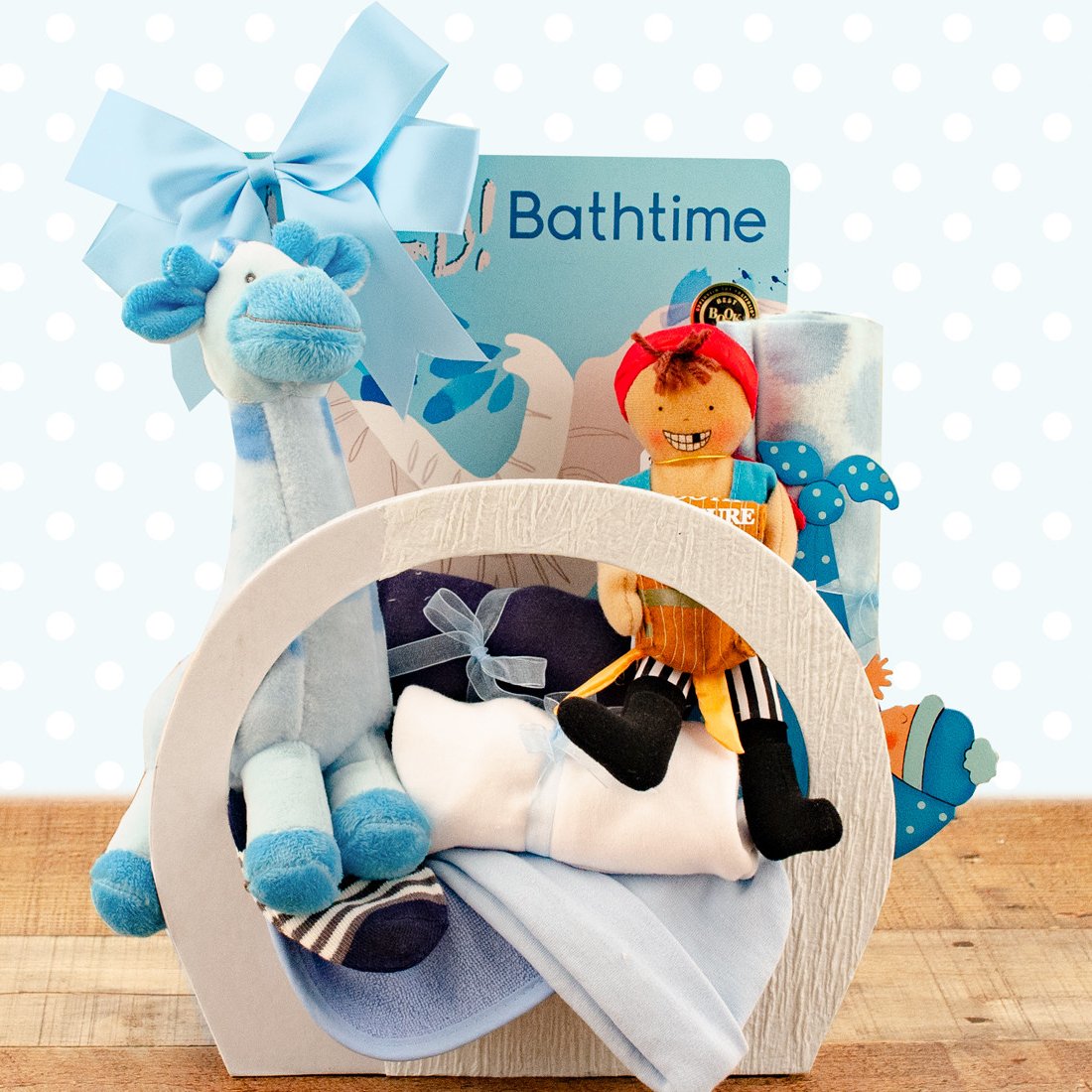 Baby Essentials: Baby Boy Gift Basket - GreatArrivals