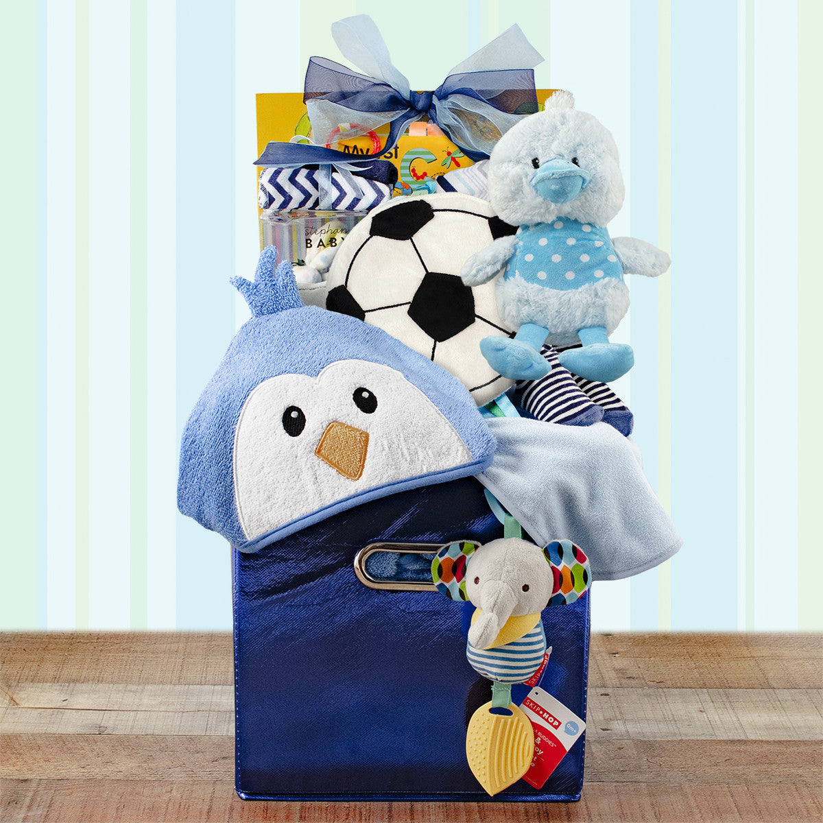 Cherished Moments: Baby Boy Gift Basket - GreatArrivals