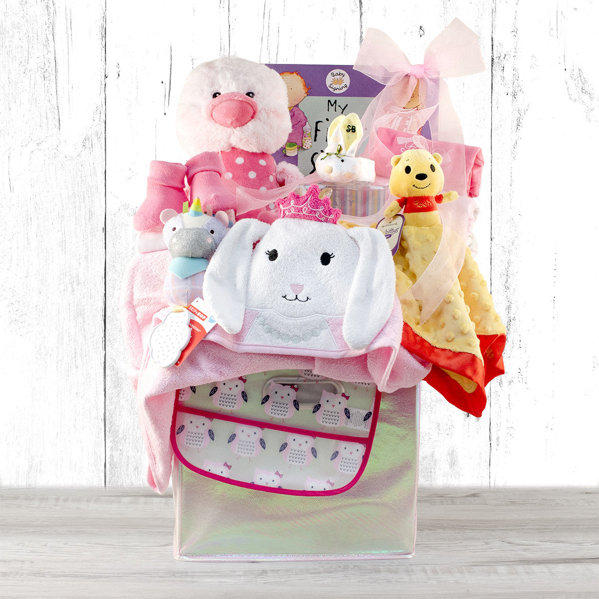 Cherished Moments: Baby Girl Gift Basket - GreatArrivals