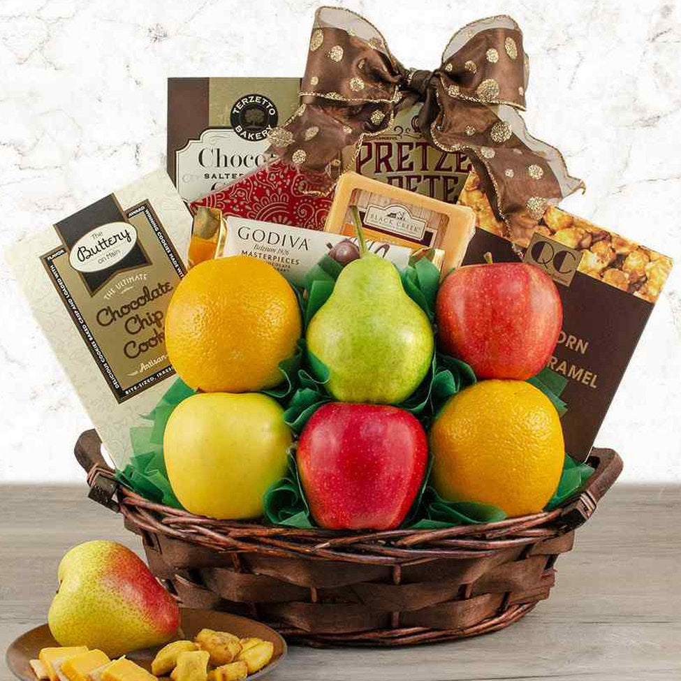 Nature's Bounty: Fruit & Snacks Gift Basket - GreatArrivals