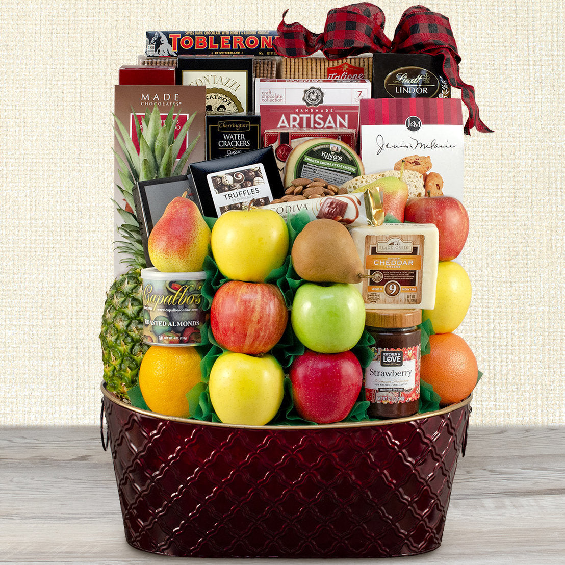 Fruit Abounds: Signature Series Fruit & Snacks Gift Basket - GreatArrivals