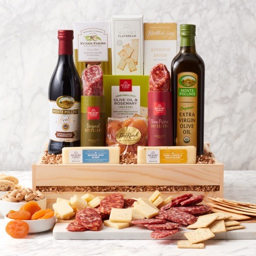 Ultimate Meat & Cheese: Wooden Gift Crate - GreatArrivals