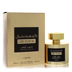 Lattafa Confidential Private Gold Eau De Parfum Spray (Unisex) By Lattafa by Lattafa fragrance bottle