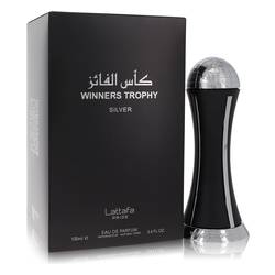 Lattafa Pride Winners Trophy Silver Eau De Parfum Spray By Lattafa by Lattafa fragrance bottle