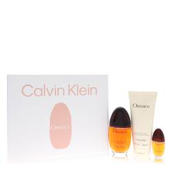 Obsession Gift Set By Calvin Klein - Gift Set - 3.4 oz Eau De Parfum Spray + 6.7 oz Body Lotion + .5 oz Mini EDP Spray - Calvin Klein