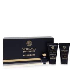 Versace Pour Femme Dylan Blue Gift Set By Versace - Gift Set - 0.17 oz Mini EDP + 0.8 oz Body Lotion + 0.8 oz Shower Gel - Versace