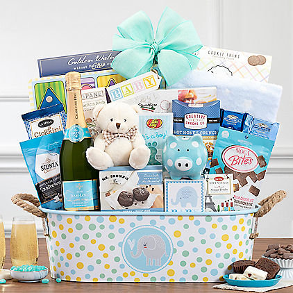 Ultimate Baby Sparkling: Baby Boy Gift Basket - GreatArrivals