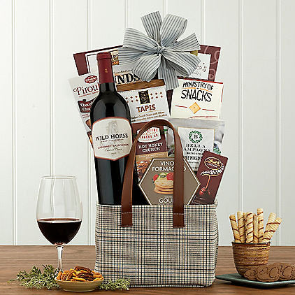 Wild Horse Cabernet Sauvignon: Wine Gift Basket - GreatArrivals