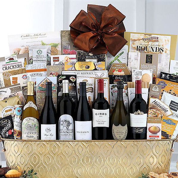 The Finest Wines: Premium Wine & Champagne Gift Basket - GreatArrivals