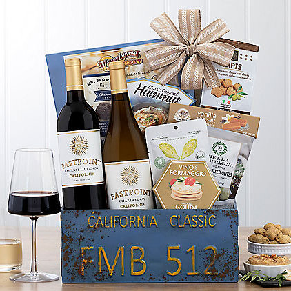 Sunset Serenade: Eastpoint Cellars Wine Basket - GreatArrivals