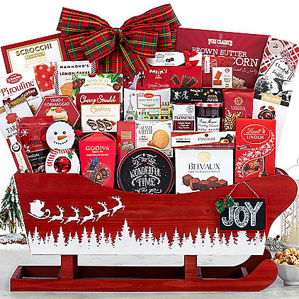Grand Holiday Sleigh: Gourmet Christmas Basket - GreatArrivals