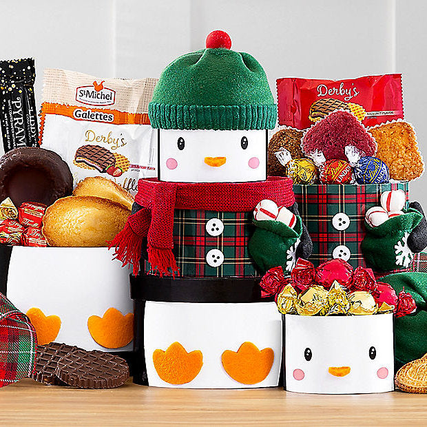 Festive Penguin: Christmas Holiday Gift Tower - GreatArrivals