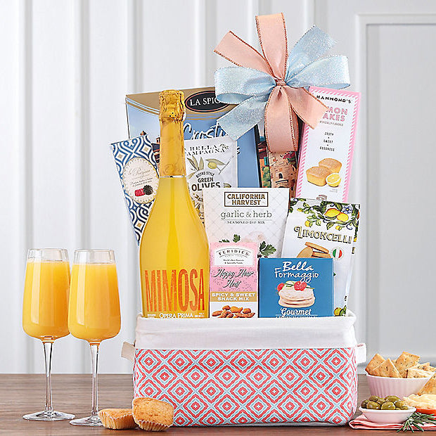 Mediterranean Mimosa: Sparkling Wine Gift Basket - GreatArrivals