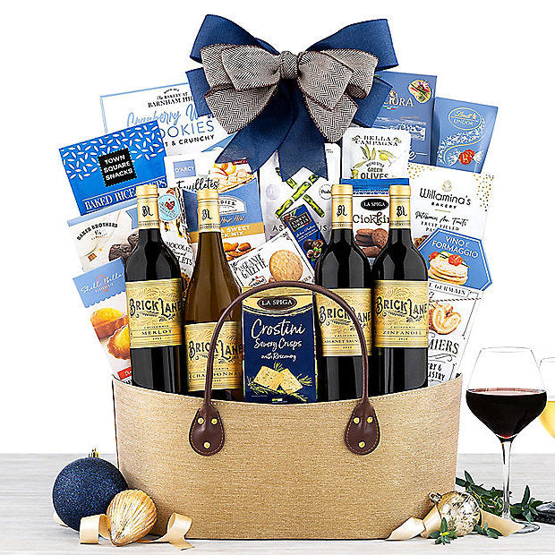Brick Lane Red & White Quartet: Wine Gift Basket - GreatArrivals