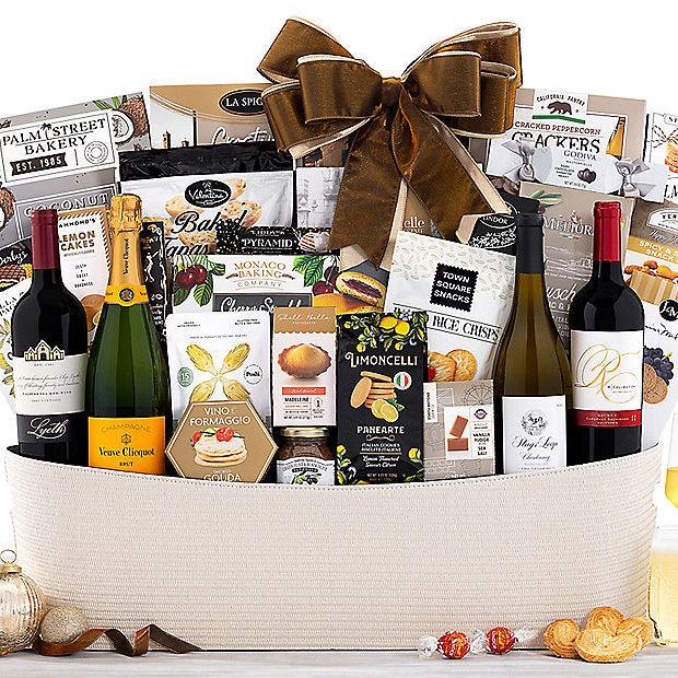 Magnificent Celebration: Wine & Champagne Basket - GreatArrivals