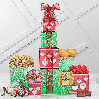 Holiday Treats: Sweets Gift Tower - GreatArrivals