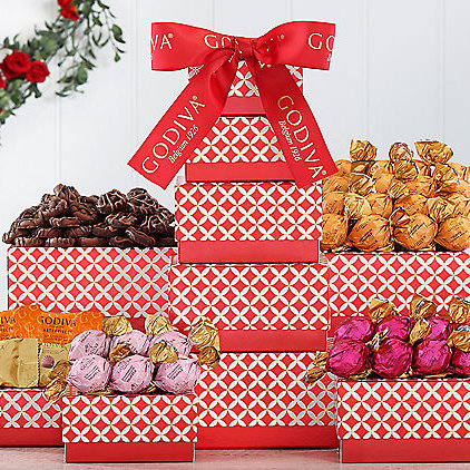 Godiva Deluxe: Premium Chocolate Gift Tower - GreatArrivals