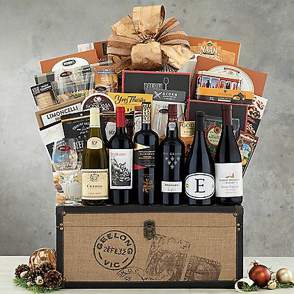 VIP Luxury Collection: Fine Wine Gift Basket - GreatArrivals