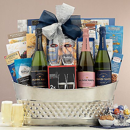 Mumm Napa Sparkling Trio: Champagne Gift Basket - GreatArrivals